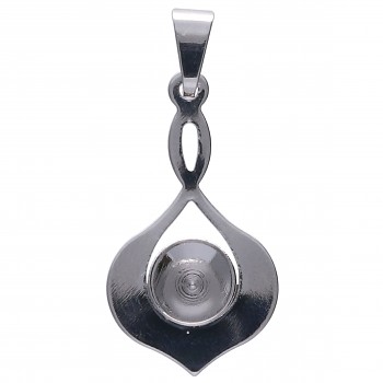 Pendant CHATONS ORIENT 6mm/ss29 Platinum Plated