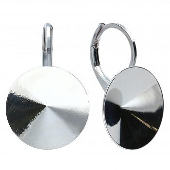 Leverback (short) Earrings RIVOLI 12mm Platinum Plated