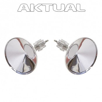 Earposts RIVOLI 10mm Platinum Plated