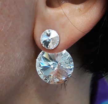 Ear Cuffs RIVOLI 8+14mm Platinum plated (price without crystals)