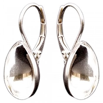 Náušnice KLAPKA HRUŠKA 4320 14mm Ag925+Platina, 0.85g