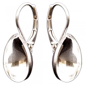 Leverbacks PEAR 4320 14mm Ag925 Platinum Plating, 0.85g