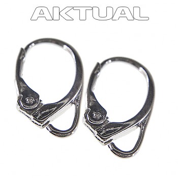 Earrings NZ016 Ag925 Platinum Plated 17.7x0.95, 0.65g