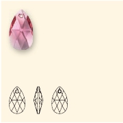 6106 MM 16 CRYSTAL ANTIQUE PINK