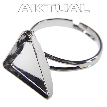 Ring DELTA 15mm Rhodium Plated