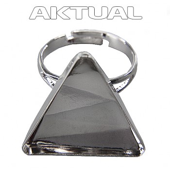 Ring DELTA 21mm Rhodium Plated