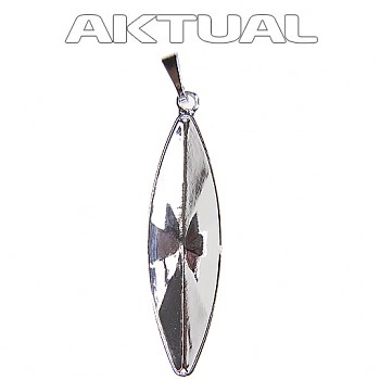 Pendant NAVETTE 48mm Rhodium Plated