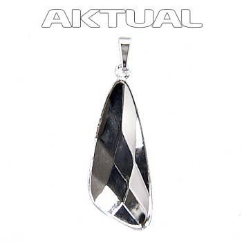 Pendant WING 23mm Rhodium Plated