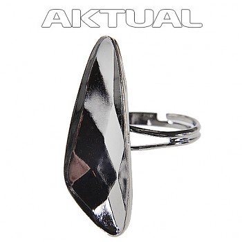 Ring WING 32mm Rhodium Plated