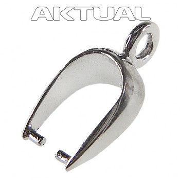 Bail with loop SL501 Ag925 Rhodium Plated 4.7x9/13, 0.52g