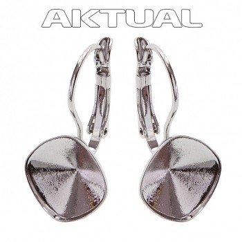 Leverback Earrings 4470 10mm Rhodium Plated