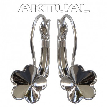 Leverback Earrings FLOWER 10mm Rhodium