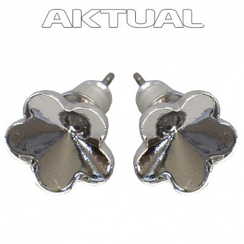 Earposts FLOWER 10mm Rhodium