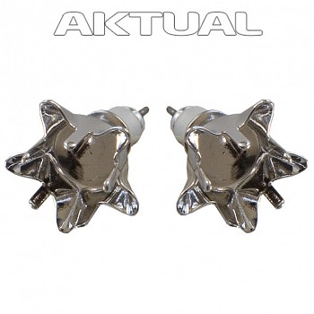 Earposts STAR 10mm Rhodium Plated