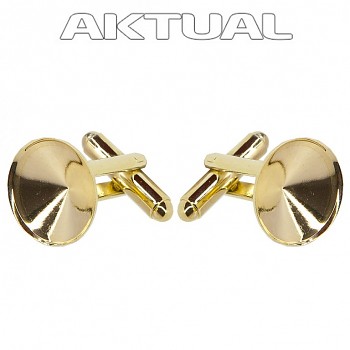 Cufflinks RIVOLI 12mm LUX Gold Plated Au24kt