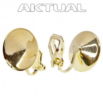 Earrings CLIPS RIVOLI 14mm Gold Plated Au24kt