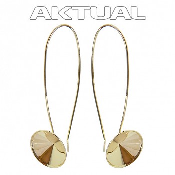 Earrings HA RIVOLI 14mm Gold Plated Au24kt