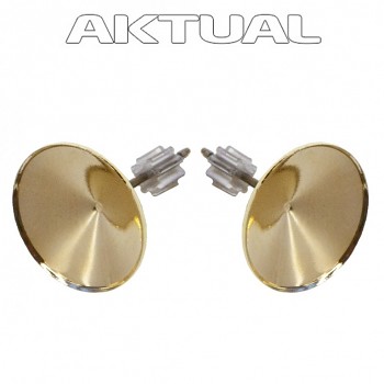 Earposts RIVOLI  6mm Gold Plated Au24kt