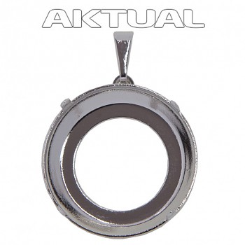 Pendant COSMIC RING Cup with closers 20mm Rhodium Plated