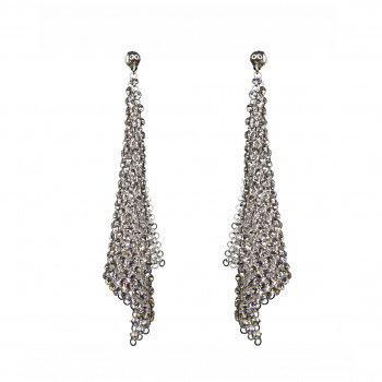 dazzleCRYSTALS Earrings 8cm "L" CRYSTAL Swarovski Crystals with silver Earposts Ag925 in JLo Style