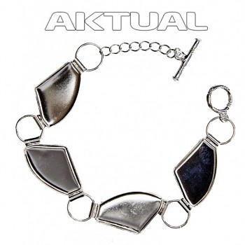 Bracelet GALACTIC 4x27mm toggle clasps Rhodium