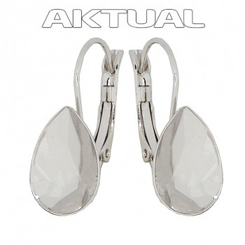 Leverback Earrings PEAR 14mm Platina