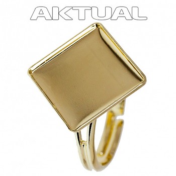 Ring CHESSBOARD 12mm GOLD Plated Au24kt