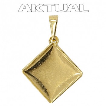 Pendant CHESSBOARD 12mm Gold Plated Diagonal