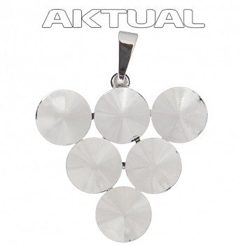 Pendant RIVOLI Triangle 8mm Rhodium Plated