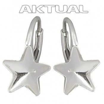 Leverback Earrings STAR 10mm, Ag925, 0.7g