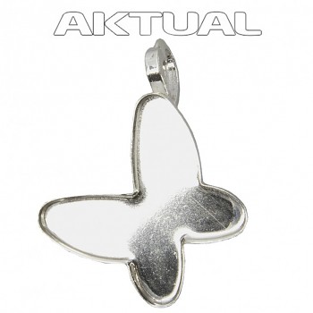 Pendant BUTTERFLY D2Y  8mm Rhodium Plated