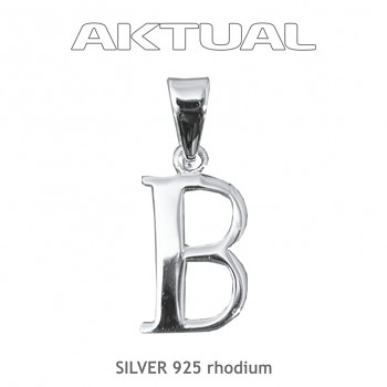 Pendant Ag925Rh letter "B" 1,1g