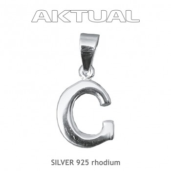 Pendant Ag925Rh letter "C" 1,3g