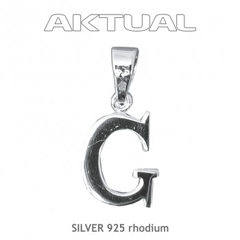 Pendant Ag925Rh letter "G" 1,3g