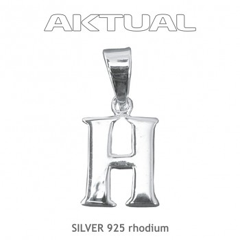 Pendant Ag925Rh letter "H" 1,4g