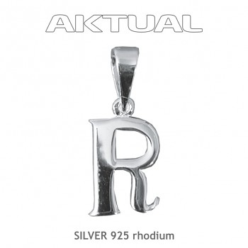 Pendant Ag925Rh letter "R" 1,3g