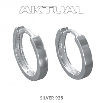 Earrings Ag925 2x16mm Circle 2,6g