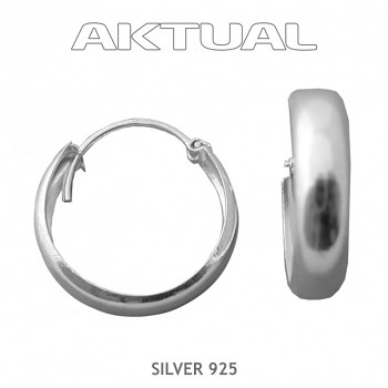 Earrings Ag925 4x19mm Circle 1,8g