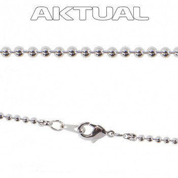 Chain BALL 1,2mm 42cm  Rhodium  Plated