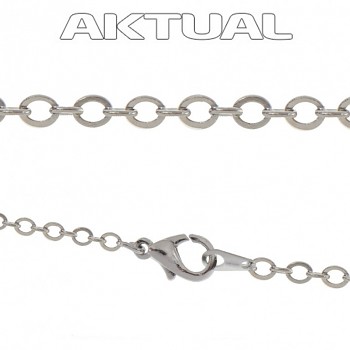 Chain FLAT-1,5mm 42cm  Rhodium  Plated