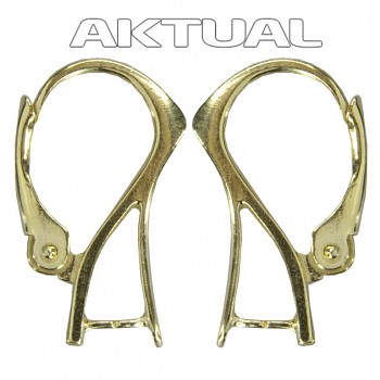 Earrings NZ008 AgAu Ag925 18x11, 0.7g Gold Plated