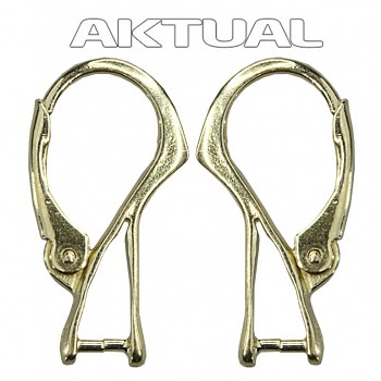 Leverback Earrings NZ002AgAu Ag925 20x11,0.7g Gold Plated