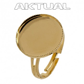 Ring ROCKS Round 15mm GOLD Plated Plated