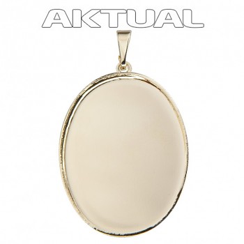 Pendant ROCKS Oval 30x22mm Gold Plated