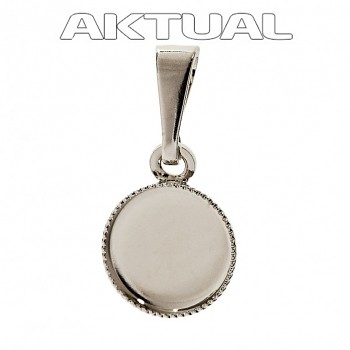 Pendant Diameter 8mm Rhodium Plated  (for 4869 10mm)