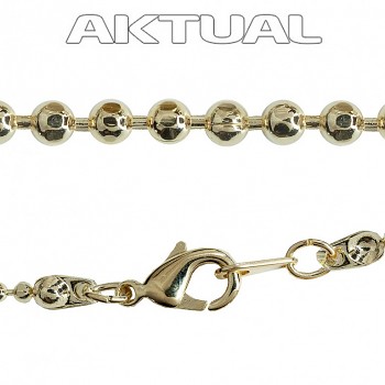 Chain BALL 1,2mm 48cm Gold Plated