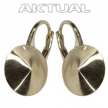 Leverback Earrings RIVOLI 10mm, Ag925,0.76g Gold Plated