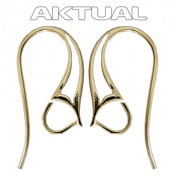 Earring Hook HZH17 Ag925 27mm,0.68g Gold Plated