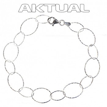 Bracelet ROUND 1+1 DIAM 21cm 2.98g Ag