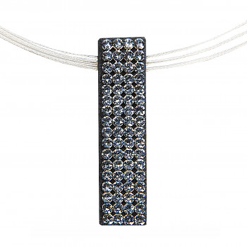 dazzleCRYSTALS Pendant 50 GREY CRYSTAL BLUE SHADE 5cm